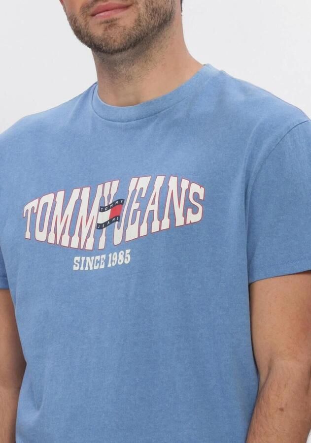 TOMMY JEANS Heren Polo's & T-shirts Tjm Reg La Waving Flag Ext Lichtblauw - Foto 3