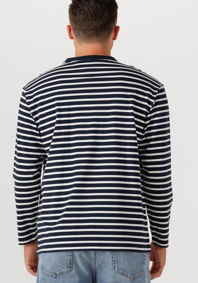 TOMMY JEANS Heren Polo's & T-shirts Tjm Reg Sflag Breton Stripe Ls Blauw - Foto 3