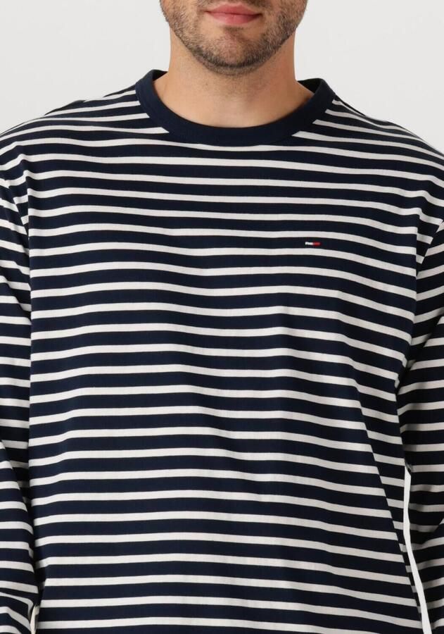 TOMMY JEANS Heren Polo's & T-shirts Tjm Reg Sflag Breton Stripe Ls Blauw - Foto 2