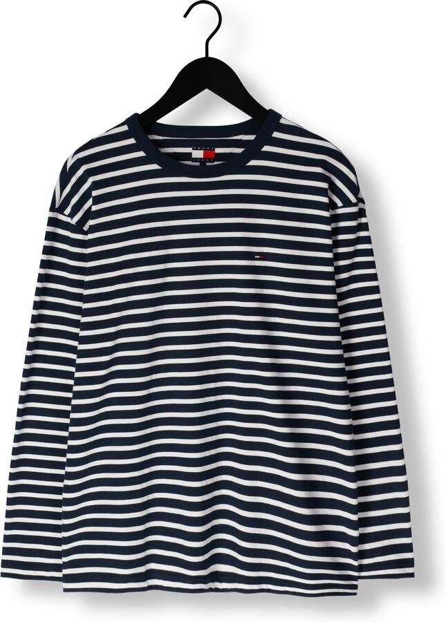 TOMMY JEANS Heren Polo's & T-shirts Tjm Reg Sflag Breton Stripe Ls Blauw - Foto 1