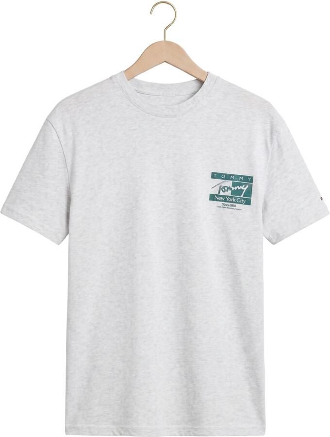 TOMMY JEANS Heren Polo's & T-shirts Tjm Reg Sign Flag Ss Tee Ext Lichtgrijs - Foto 2