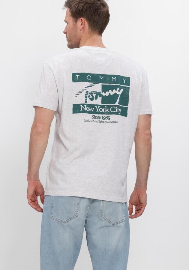 TOMMY JEANS Heren Polo's & T-shirts Tjm Reg Sign Flag Ss Tee Ext Lichtgrijs - Foto 3