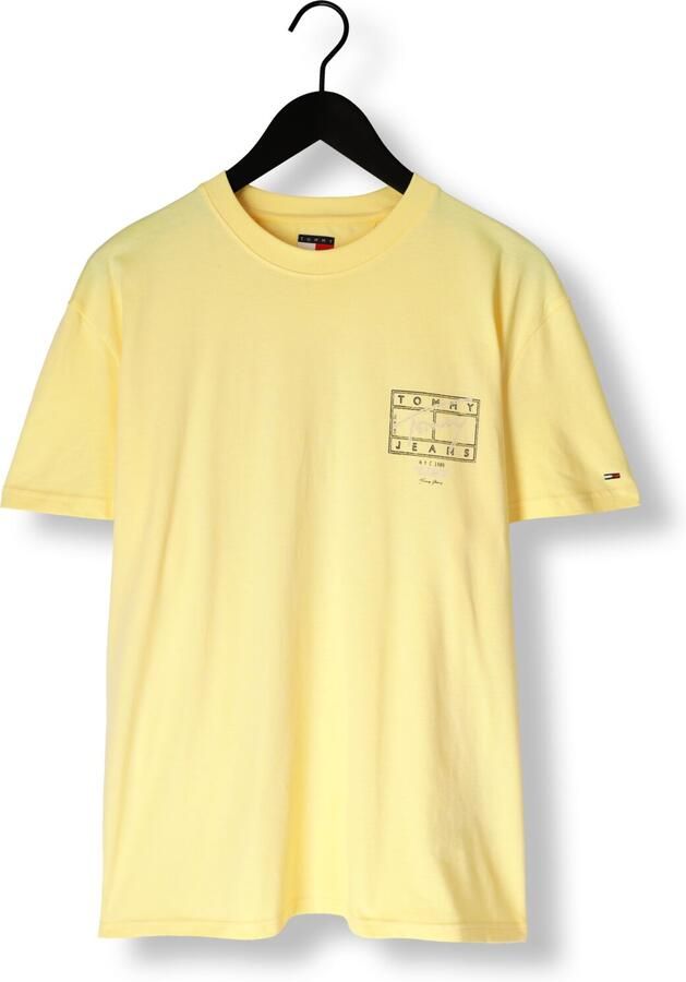 TOMMY JEANS Heren Polo's & T-shirts Tjm Reg Sign Spray Ss T Ext Butter Yellow - Foto 3