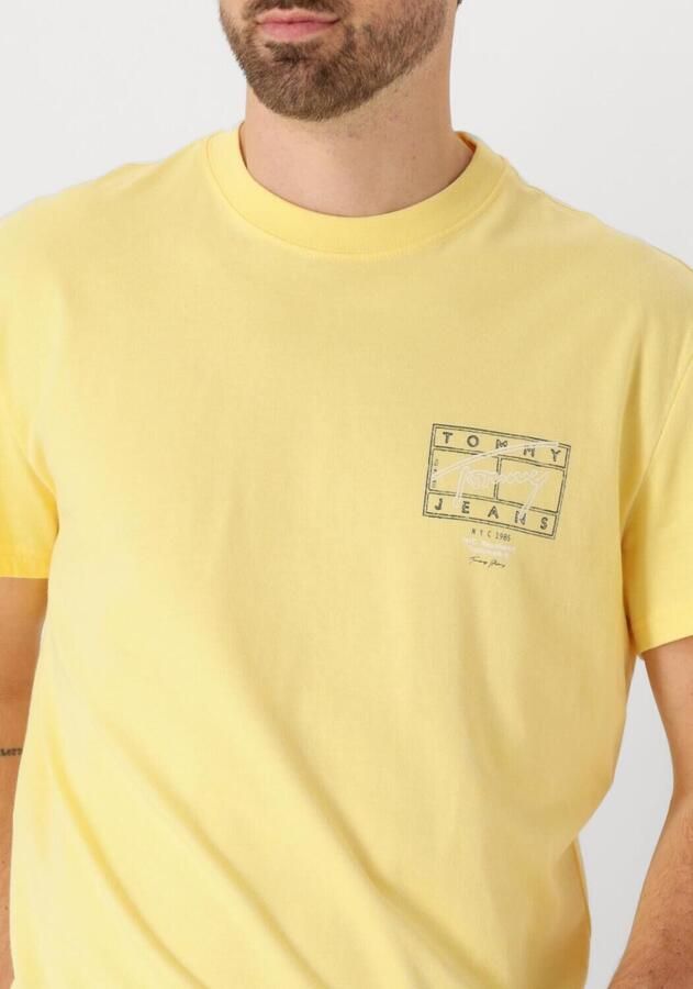 TOMMY JEANS Heren Polo's & T-shirts Tjm Reg Sign Spray Ss T Ext Butter Yellow - Foto 2