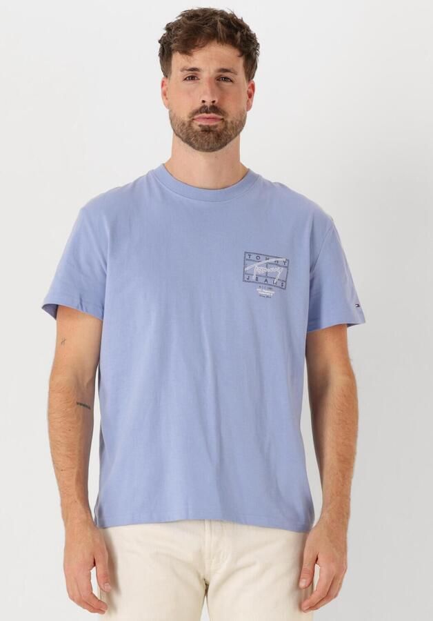 TOMMY JEANS Heren Polo's & T-shirts Tjm Reg Sign Spray Ss T Ext Lichtblauw