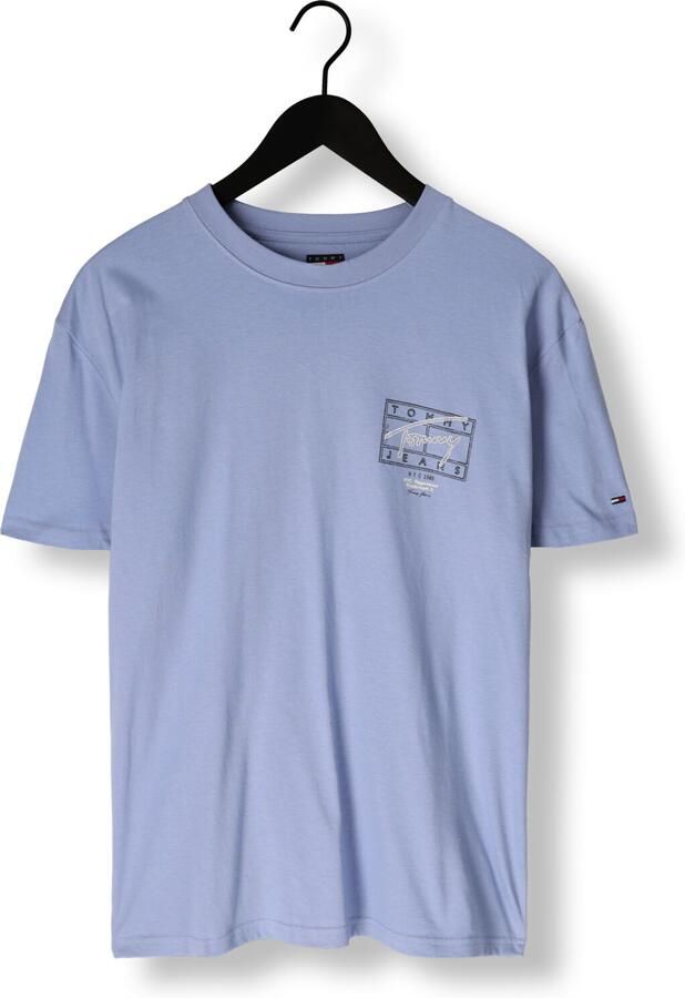 TOMMY JEANS Heren Polo's & T-shirts Tjm Reg Sign Spray Ss T Ext Lichtblauw - Foto 4