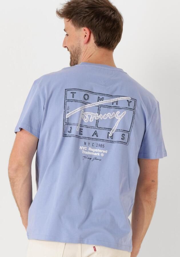 TOMMY JEANS Heren Polo's & T-shirts Tjm Reg Sign Spray Ss T Ext Lichtblauw - Foto 2