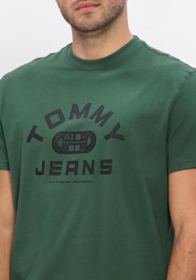 TOMMY JEANS Heren Polo's & T-shirts Tjm Reg Tj Gym Ss Tee Ext Donkergroen - Foto 3