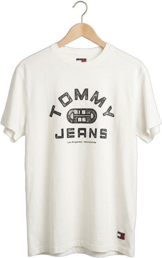 TOMMY JEANS Heren Polo's & T-shirts Tjm Reg Tj Gym Ss Tee Ext Wit - Foto 4