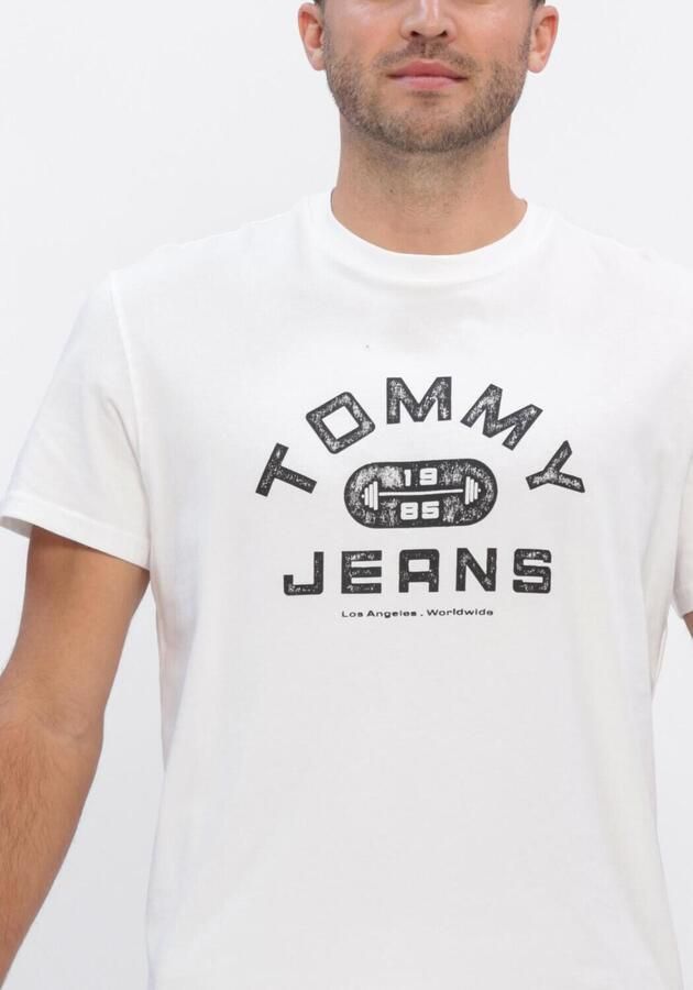 TOMMY JEANS Heren Polo's & T-shirts Tjm Reg Tj Gym Ss Tee Ext Wit - Foto 3