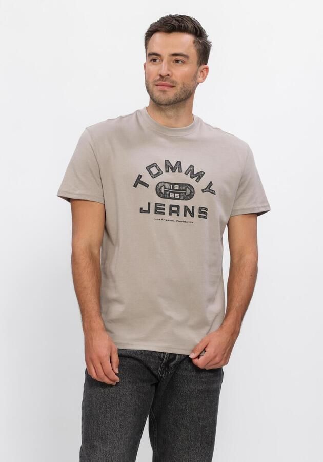 TOMMY JEANS Heren Polo's & T-shirts Tjm Reg Tj Gym Ss Tee Ext Zand