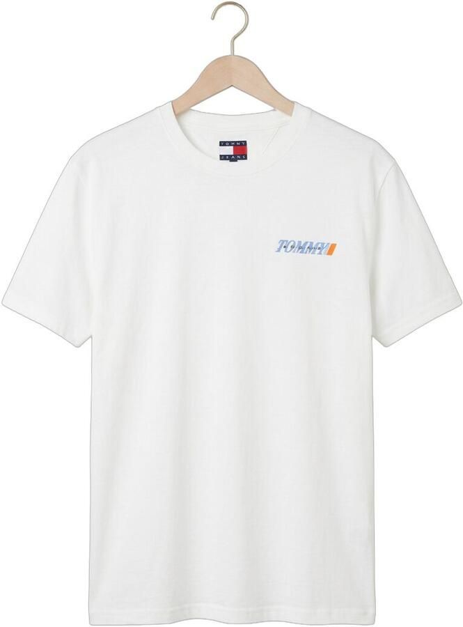 TOMMY JEANS Heren Polo's & T-shirts Tjm Reg Vintage La Bck Ss T Ext Gebroken Wit - Foto 2