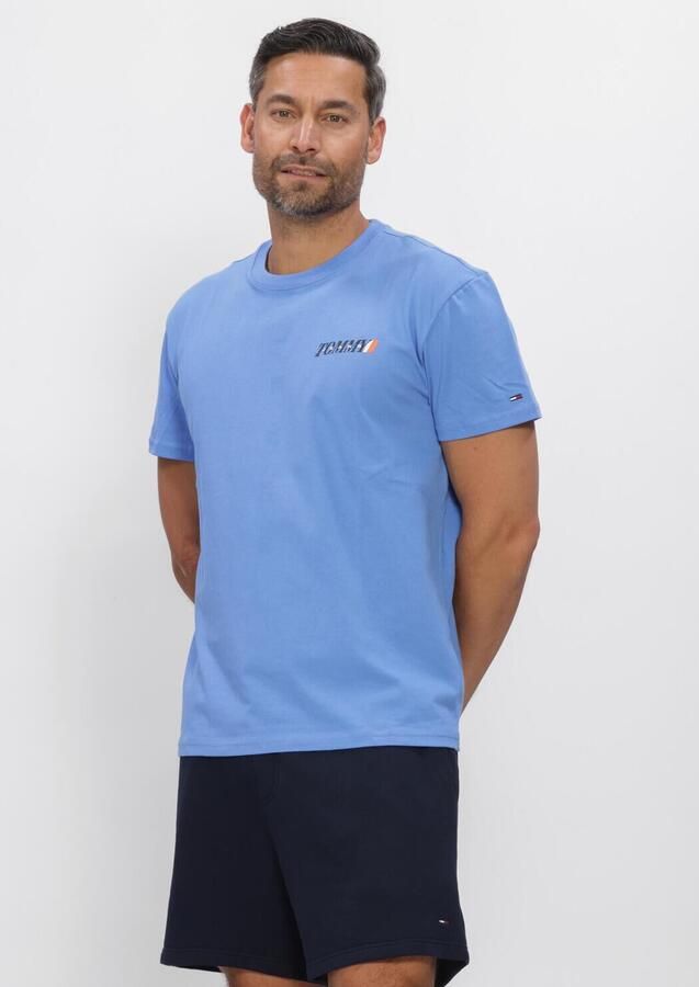 TOMMY JEANS Heren Polo's & T-shirts Tjm Reg Vintage La Bck Ss T Ext Lichtblauw - Foto 3