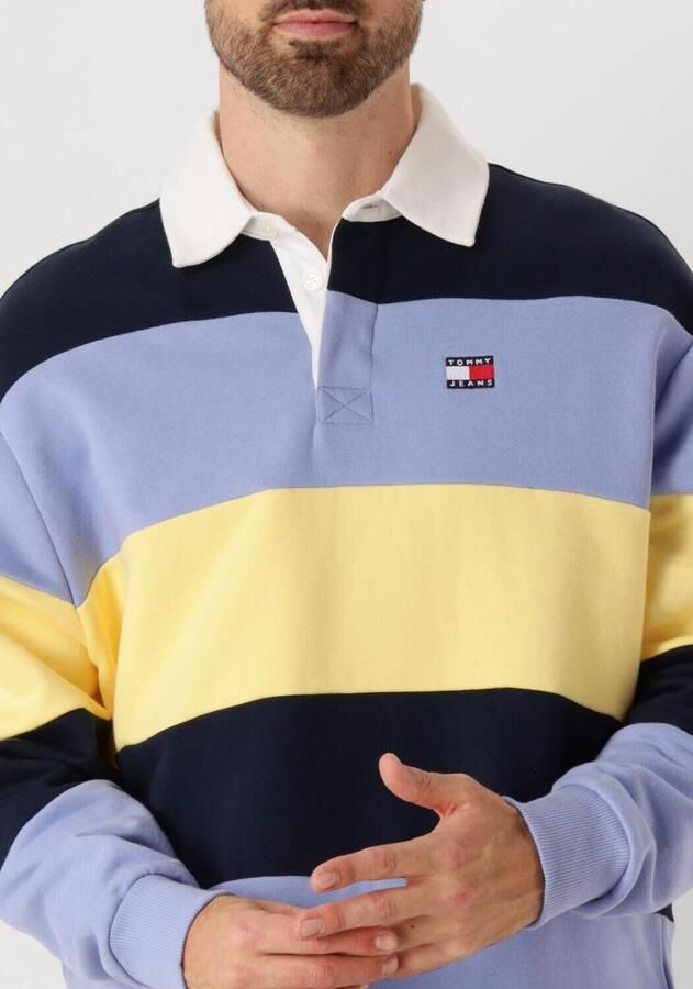 TOMMY JEANS Heren Polo's & T-shirts Tjm Rlx Badge Stripe Rugby Multi - Foto 2