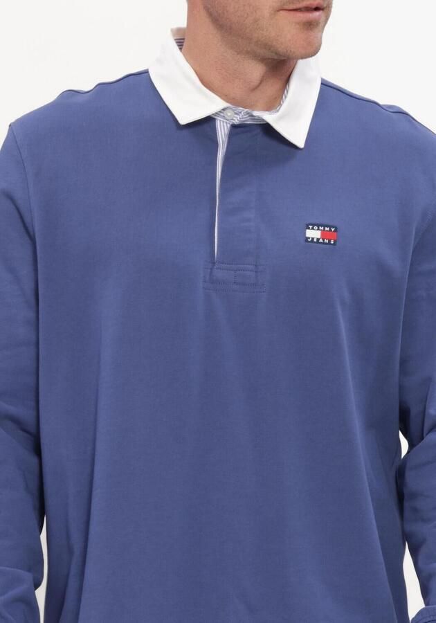 TOMMY JEANS Heren Polo's & T-shirts Tjm Rlx Ess Badge Rugby Ext Blauw - Foto 3