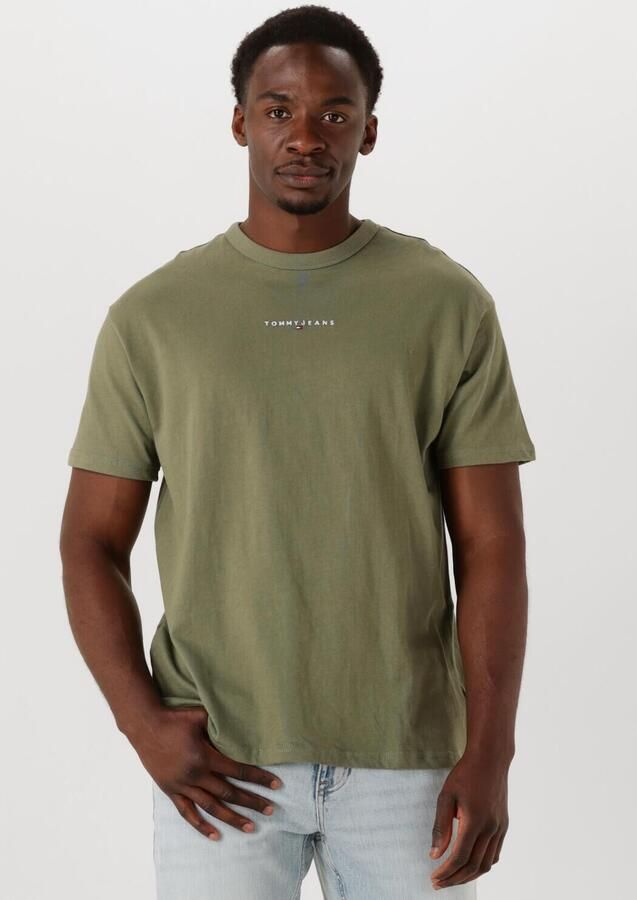 TOMMY JEANS Heren Polo's & T-shirts Tjm Rlx Linear Logo Tee Groen - Foto 4