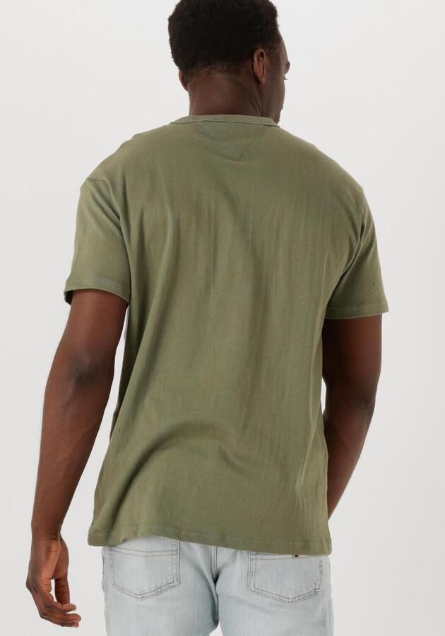 TOMMY JEANS Heren Polo's & T-shirts Tjm Rlx Linear Logo Tee Groen - Foto 2