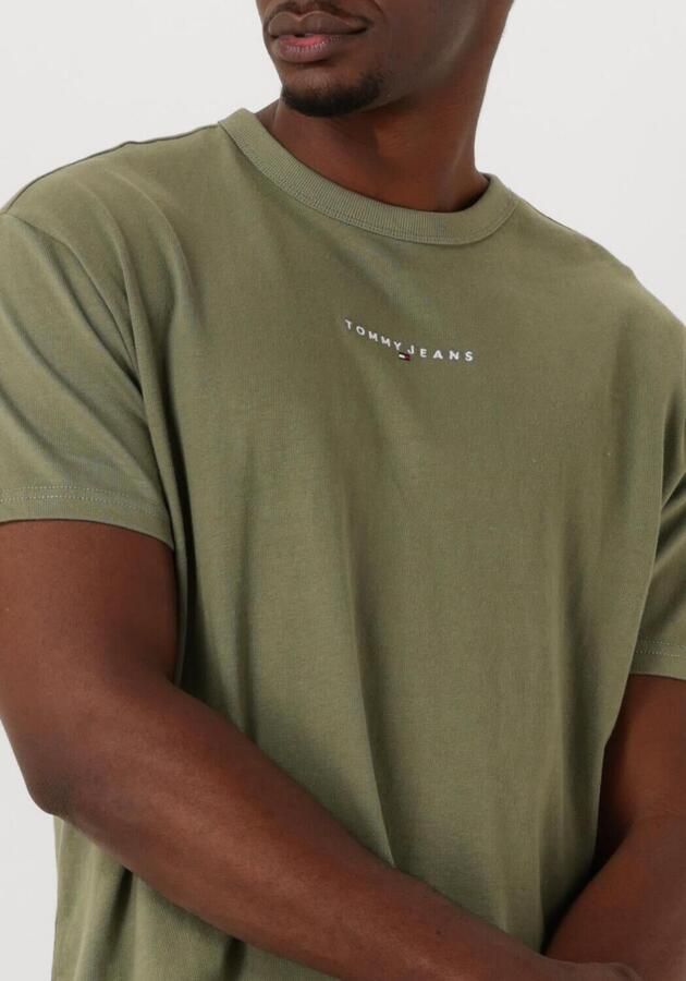 TOMMY JEANS Heren Polo's & T-shirts Tjm Rlx Linear Logo Tee Groen - Foto 3