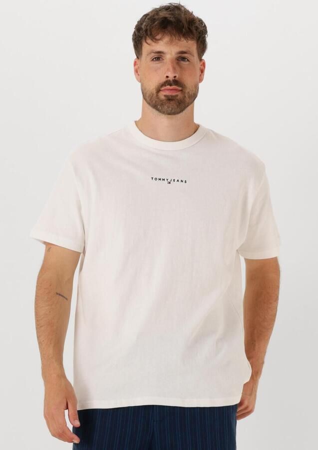 TOMMY JEANS Heren Polo's & T-shirts Tjm Rlx Linear Logo Tee Wit - Foto 4