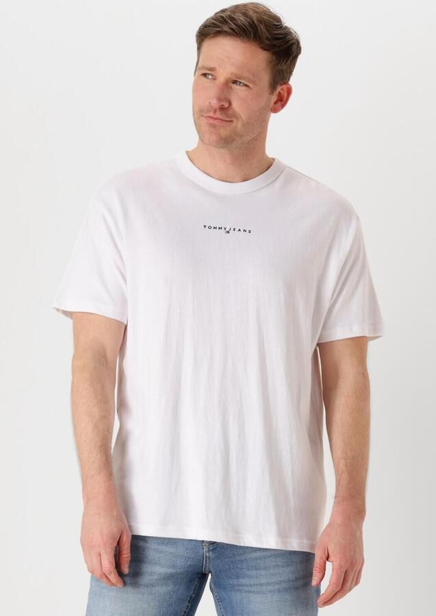 TOMMY JEANS Heren Polo's & T-shirts Tjm Rlx Linear Logo Tee Wit - Foto 4