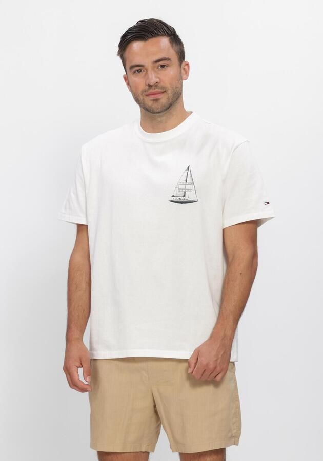 TOMMY JEANS Heren Polo's & T-shirts Tjm Rlx Sailboat Ss Tee Wit