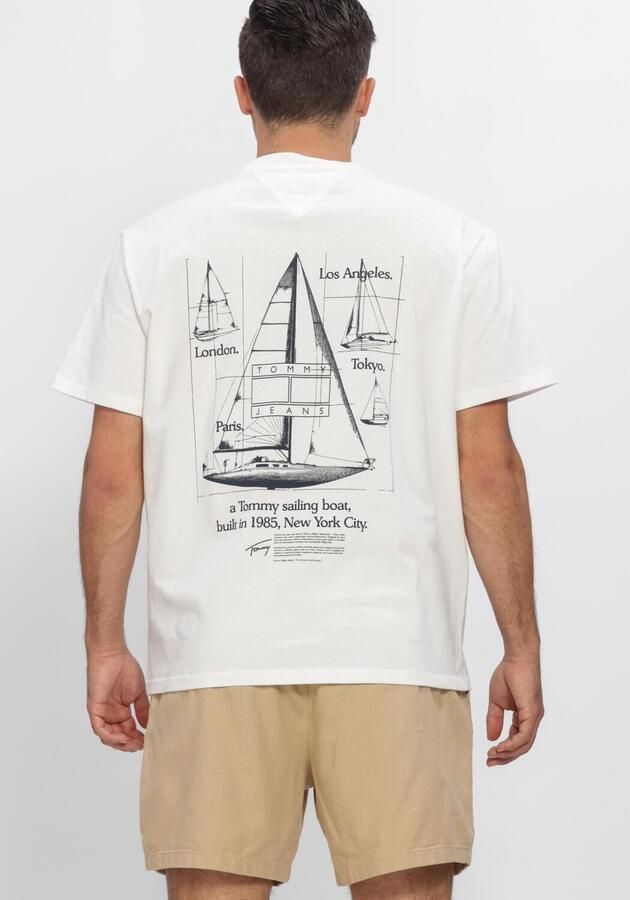 TOMMY JEANS Heren Polo's & T-shirts Tjm Rlx Sailboat Ss Tee Wit - Foto 3