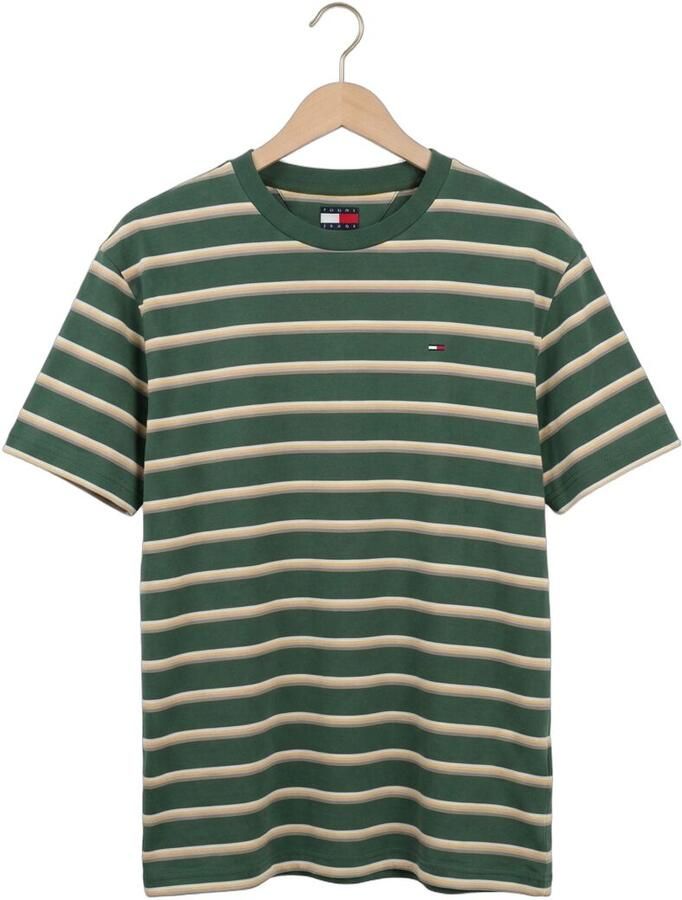 TOMMY JEANS Heren Polo's & T-shirts Tjm Rlx Stripe Ss Tee Groen - Foto 2