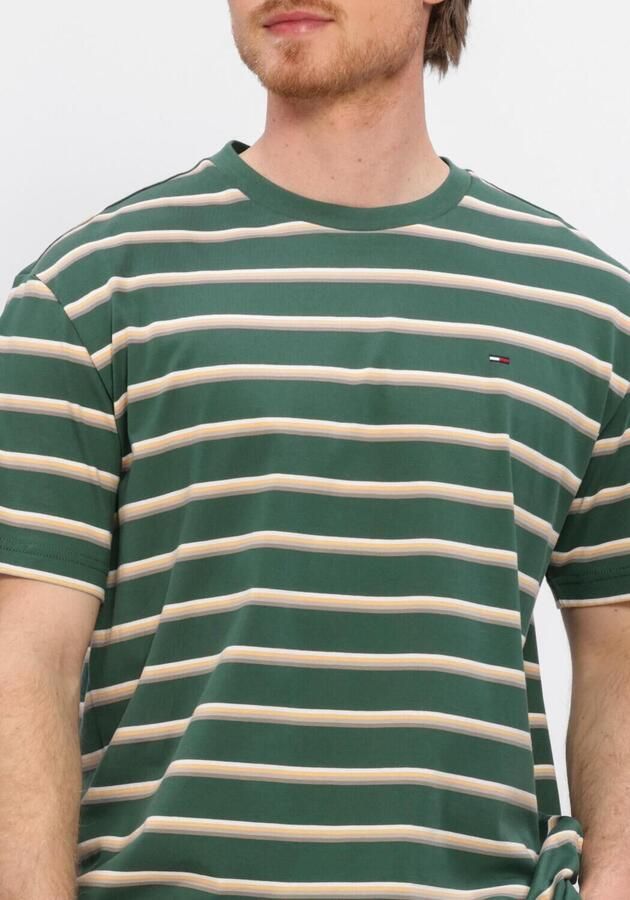 TOMMY JEANS Heren Polo's & T-shirts Tjm Rlx Stripe Ss Tee Groen - Foto 4