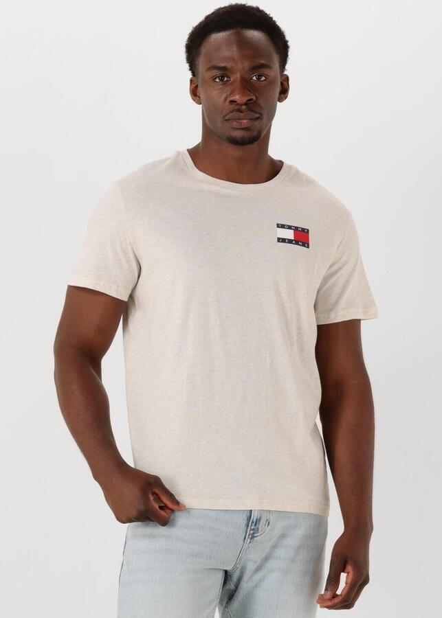 TOMMY JEANS Heren Polo's & T-shirts Tjm Slim Essential Flag Tee Ext Beige - Foto 4