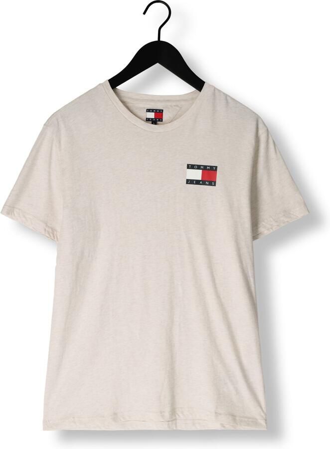 TOMMY JEANS Heren Polo's & T-shirts Tjm Slim Essential Flag Tee Ext Beige