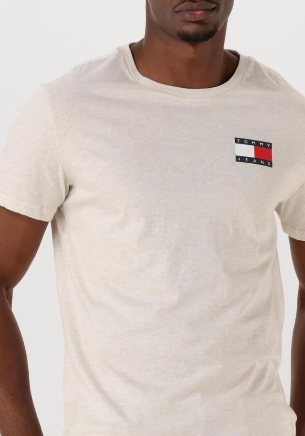 TOMMY JEANS Heren Polo's & T-shirts Tjm Slim Essential Flag Tee Ext Beige - Foto 3