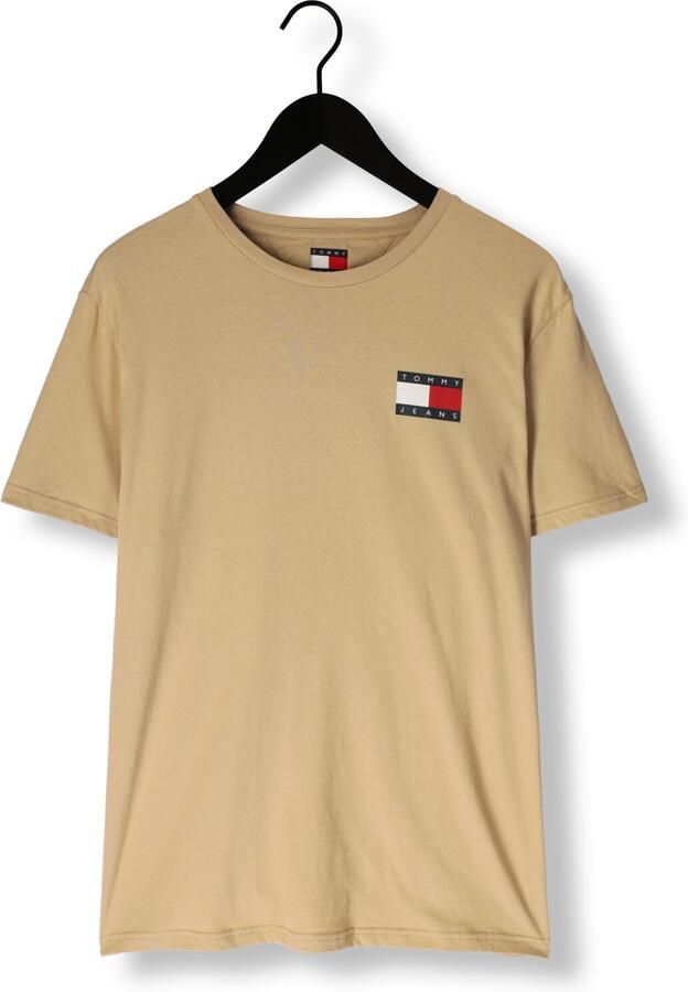 TOMMY JEANS Heren Polo's & T-shirts Tjm Slim Essential Flag Tee Ext Beige - Foto 3