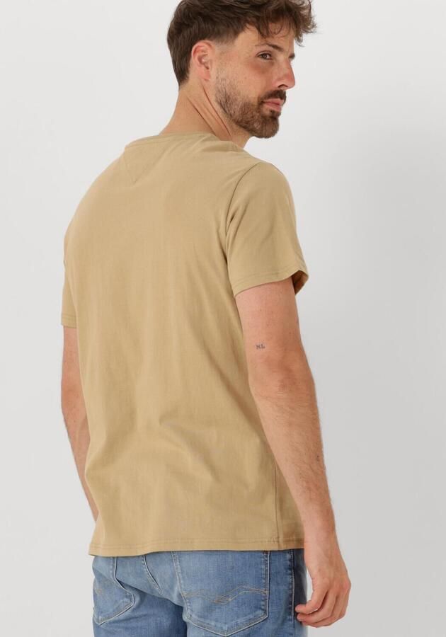 TOMMY JEANS Heren Polo's & T-shirts Tjm Slim Essential Flag Tee Ext Beige