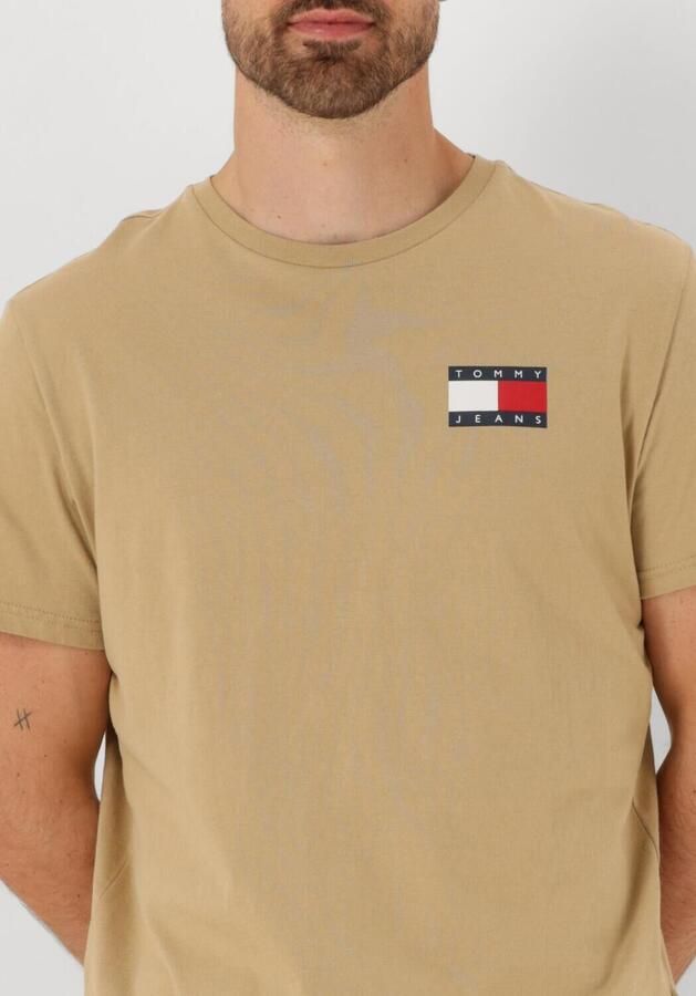 TOMMY JEANS Heren Polo's & T-shirts Tjm Slim Essential Flag Tee Ext Beige - Foto 2