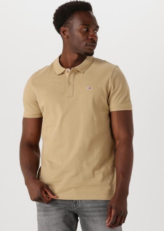 TOMMY JEANS Heren Polo's & T-shirts Tjm Slim Placket Polo Ext Beige - Foto 4