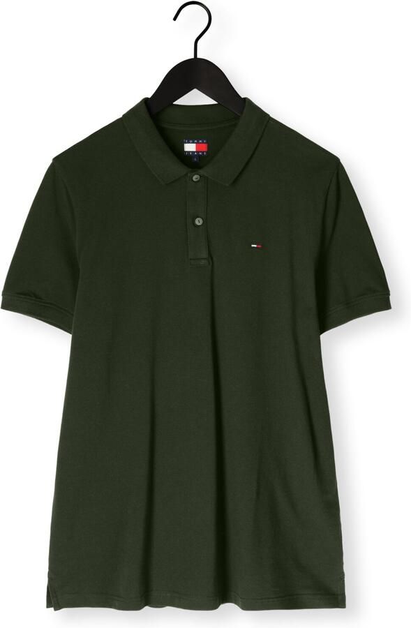 TOMMY JEANS Heren Polo's & T-shirts Tjm Slim Placket Polo Ext Donkergroen - Foto 4