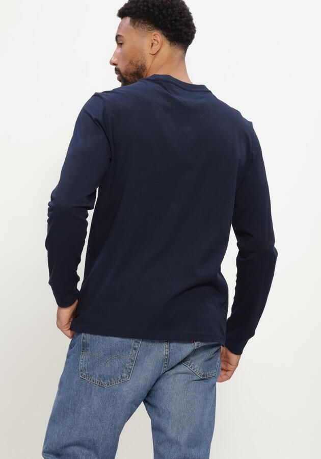 TOMMY JEANS Heren Polo's & T-shirts Tjm Slim Signature Chest Tee Ls Donkerblauw - Foto 2