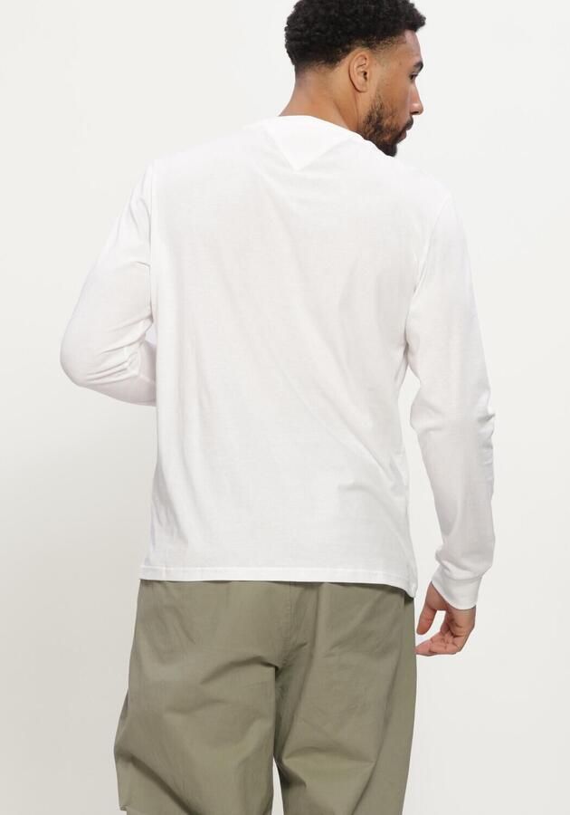 TOMMY JEANS Heren Polo's & T-shirts Tjm Slim Signature Chest Tee Ls Wit - Foto 2