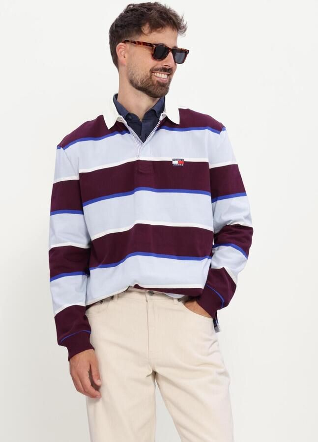 TOMMY JEANS Heren Polo's & T-shirts Tjm Striped Rugby Multi