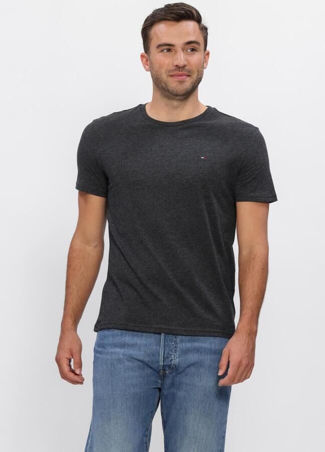 TOMMY JEANS Heren Polo's & T-shirts Tjm Xslim Jaspe Htr Tee Ext Antraciet