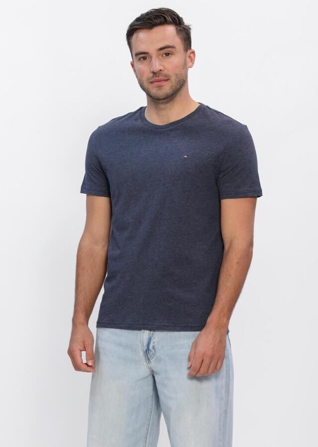 TOMMY JEANS Heren Polo's & T-shirts Tjm Xslim Jaspe Htr Tee Ext Donkerblauw