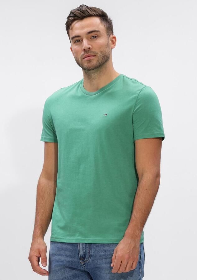 TOMMY JEANS Heren Polo's & T-shirts Tjm Xslim Jaspe Htr Tee Ext Groen