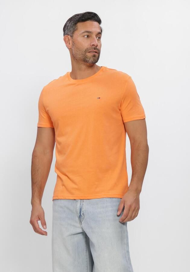 TOMMY JEANS Heren Polo's & T-shirts Tjm Xslim Jaspe Htr Tee Ext Oranje