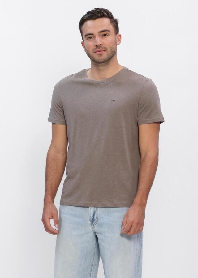 TOMMY JEANS Heren Polo's & T-shirts Tjm Xslim Jaspe Htr Tee Ext Taupe