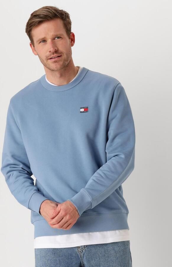 TOMMY JEANS Heren Truien & Vesten Tjm Reg Badge Crew Ext Blauw - Foto 4