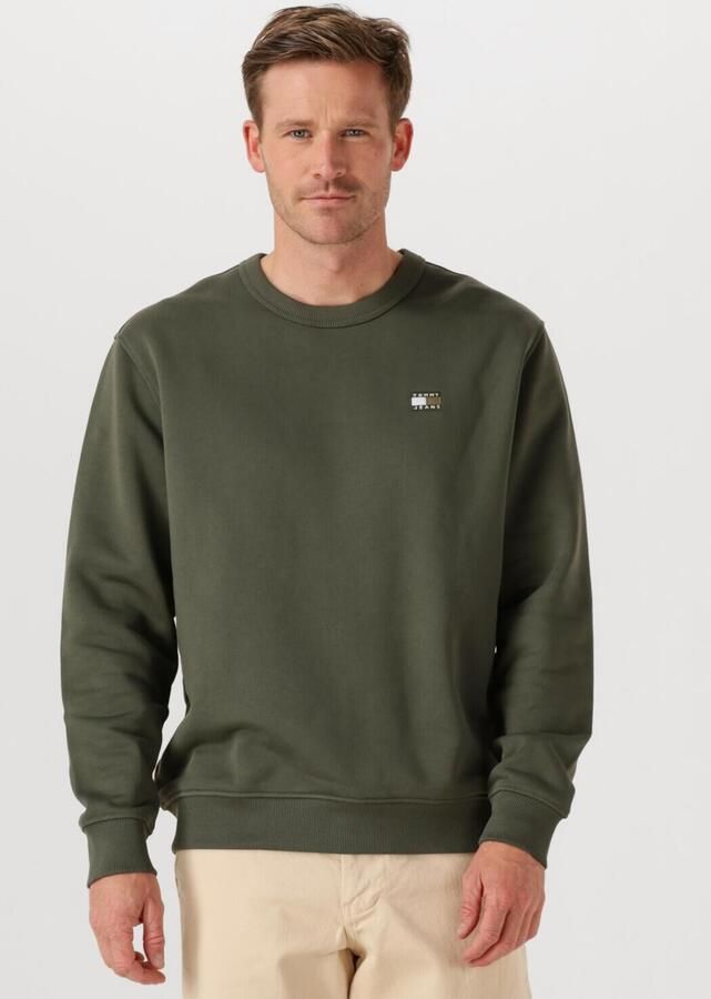 TOMMY JEANS Heren Truien & Vesten Tjm Reg Badge Crew Ext Donkergroen - Foto 4
