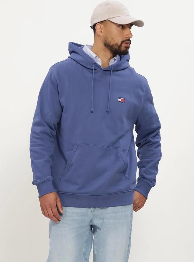 TOMMY JEANS Heren Truien & Vesten Tjm Reg Badge Hoodie Ext Blauw