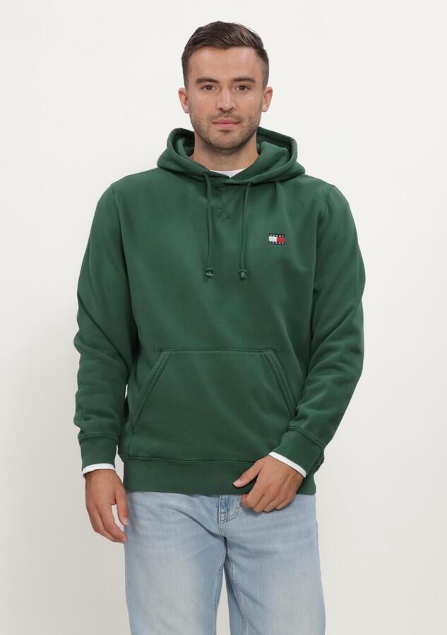 TOMMY JEANS Heren Truien & Vesten Tjm Reg Badge Hoodie Ext Donkergroen