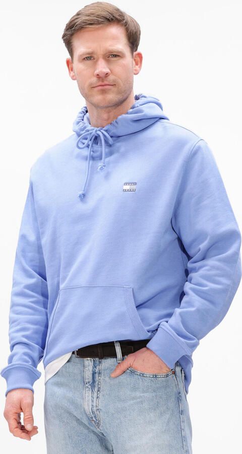 TOMMY JEANS Heren Truien & Vesten Tjm Reg Badge Hoodie Ext Lichtblauw