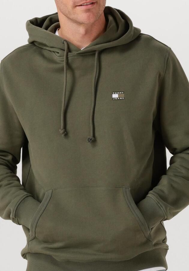 TOMMY JEANS Heren Truien & Vesten Tjm Reg Badge Hoodie Ext Olijf - Foto 2